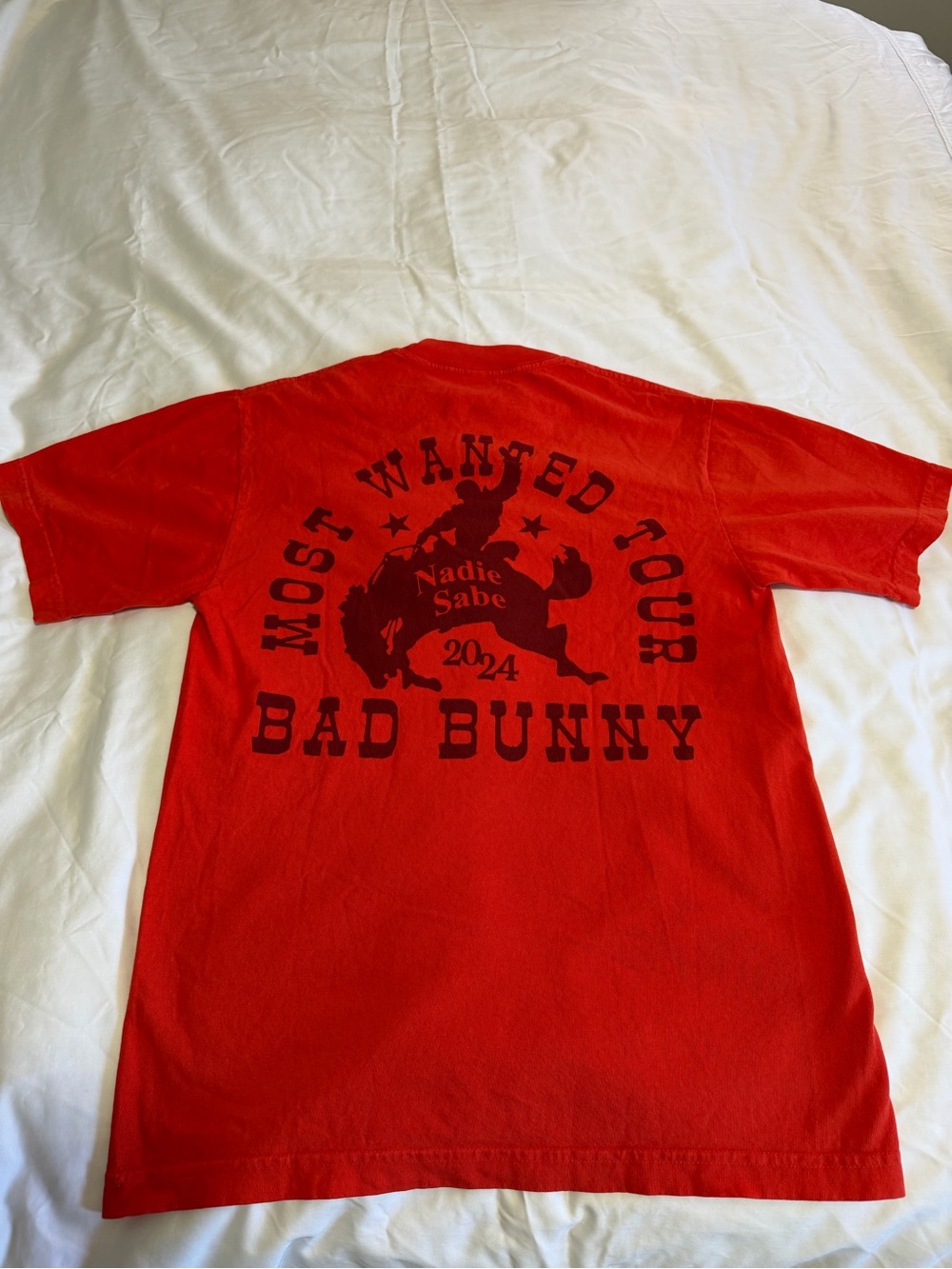 Bad Bunny Red 'Most Wanted Tour' Graphic Tee